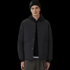 Blouson zippé Boswell coton nylon noir réversible matelassé