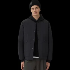 Blouson zippé Boswell coton nylon noir réversible matelassé