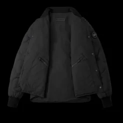 Blouson zippé Boswell coton nylon noir réversible matelassé