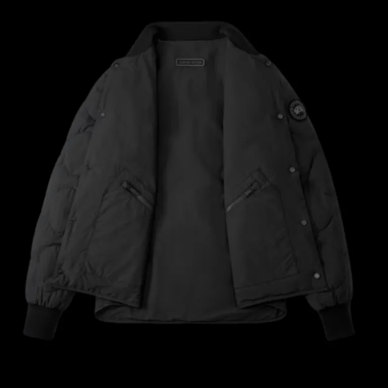 Blouson zippé Boswell coton nylon noir réversible matelassé