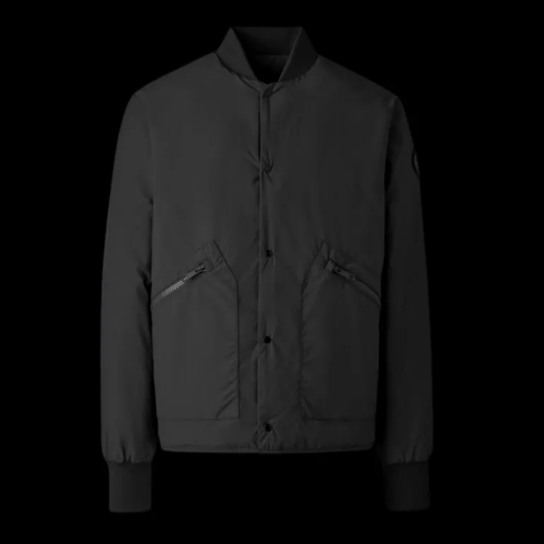 Blouson zippé Boswell coton nylon noir réversible matelassé