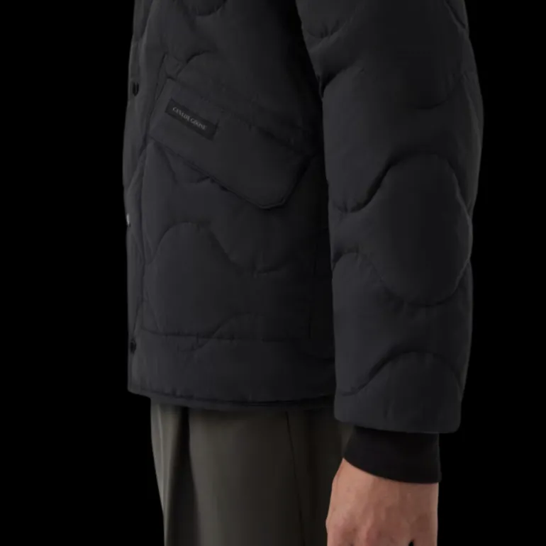 Blouson zippé Boswell coton nylon noir réversible matelassé