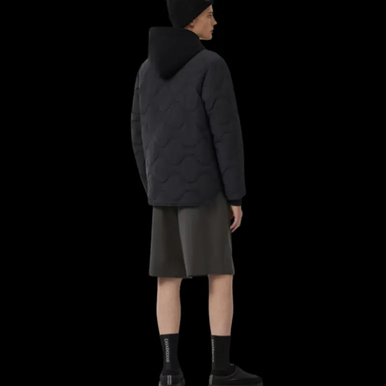 Blouson zippé Boswell coton nylon noir réversible matelassé