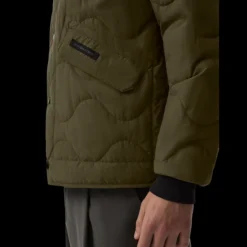 Blouson zippé CANADA GOOSE Boswell coton nylon kaki réversible matelassé