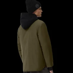 Blouson zippé CANADA GOOSE Boswell coton nylon kaki réversible matelassé