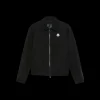 Blouson zippé MONCLER col chemise Evandro nylon noir