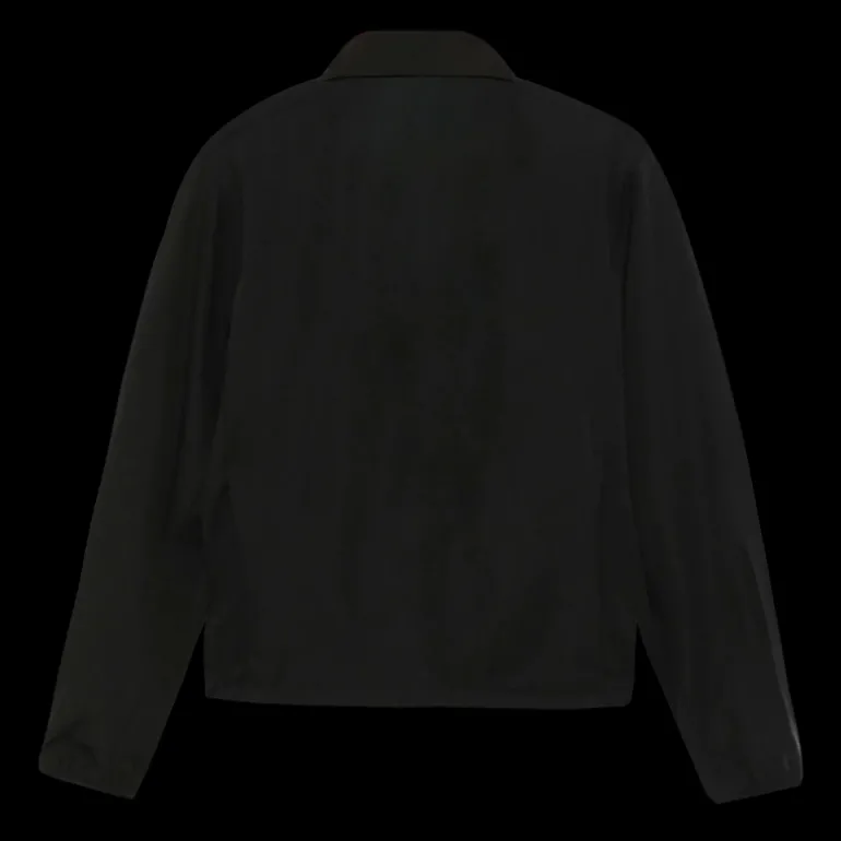 Blouson zippé MONCLER col chemise Evandro nylon noir