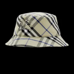 Bob à carreaux BURBERRY en coton mélangé check bleu Equestrian Knight