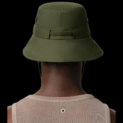 Bob à cordon AMI Paris toile nylon kaki broderie logo