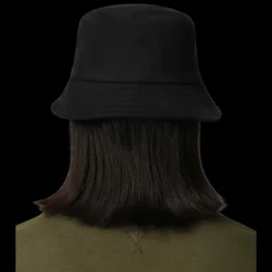 Bob AMI Paris gabardine de coton peau de pêche noir cœur rouge