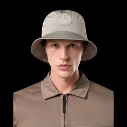 Bob STONE ISLAND nylon métal irisé gris patch logo