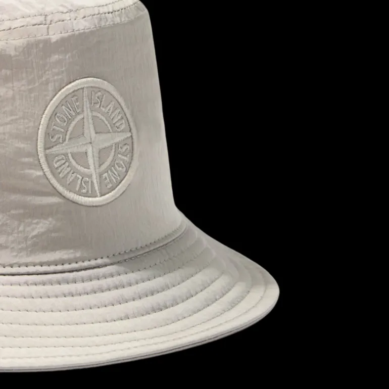 Bob STONE ISLAND nylon métal irisé gris patch logo