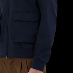 Bomber en laine HERNO Storm System® bleu marine poches