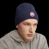 Bonnet CANADA GOOSE Arctic Rib laine mérinos bleu marine