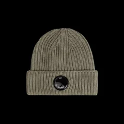 Bonnet Lentille CP COMPANY Laine Mérinos Extra Fine vert sauge