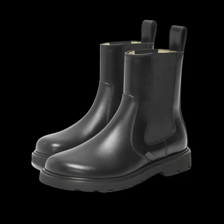 Bottine Chelsea LOEWE Blaze cuir veau pull-up noir