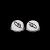 Boutons de manchette BRIONI argent rond B