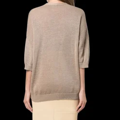 brunello-cucinelli-pull-col-v-manches-34-coton-marron-strass