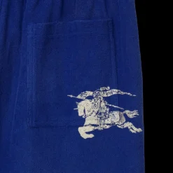 BURBERRY Short en coton éponge bleu roi cavalier blanc poche