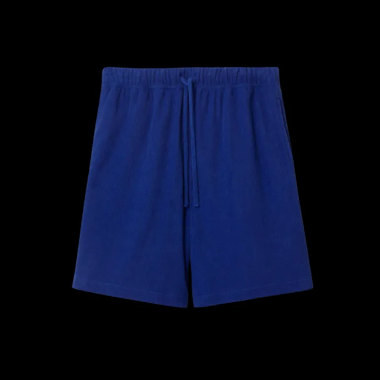 BURBERRY Short en coton éponge bleu roi cavalier blanc poche