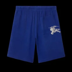 BURBERRY Short en coton éponge bleu roi cavalier blanc poche
