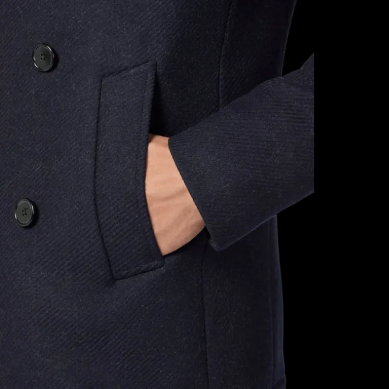 Caban CORNELIANI Peacoat laine vierge double face bleu marine