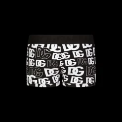 Caleçon DOLCE & GABBANA Boxer jersey stretch bidirectionnel multi logo DG blanc