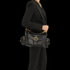 Camera bag Sac porté épaule CHLOE cuir buffle brillant noir