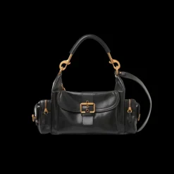 Camera bag Sac porté épaule CHLOE cuir buffle brillant noir