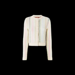 Cardigan MISSONI col rond à boutons Caperdoni multicolore jaune