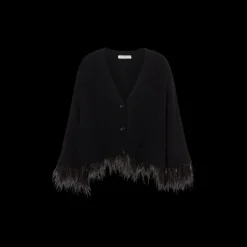 Cardigan PHILOSOPHY DI LORENZO SERAFINI col V cachemire laine recyclé noir bas plumes