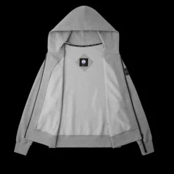 Cardigan Sweat à capuche zippé CANADA GOOSE Huron coton gris chiné