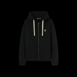 cardigan zippé à capuche PALM ANGELS coton noir Bear in Mind