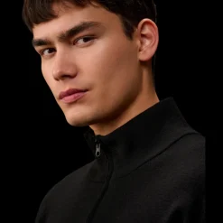 Cardigan zippé laine mérinos extrafine noire CP COMPANY Metropolis