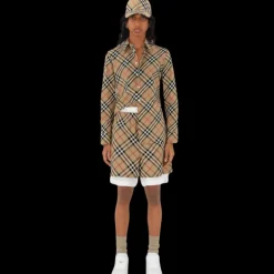 casquette baseball BURBERRY coton check beige Equestrian Knight