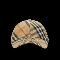 casquette baseball BURBERRY coton check beige Equestrian Knight