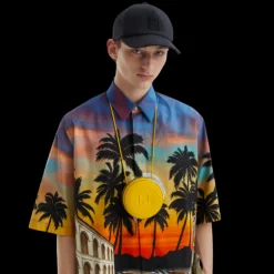 Casquette de baseball FENDI coton noir FF noir