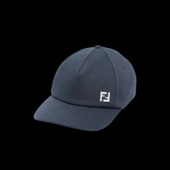 Casquette FENDI coton bleu plaque logo FF blanc