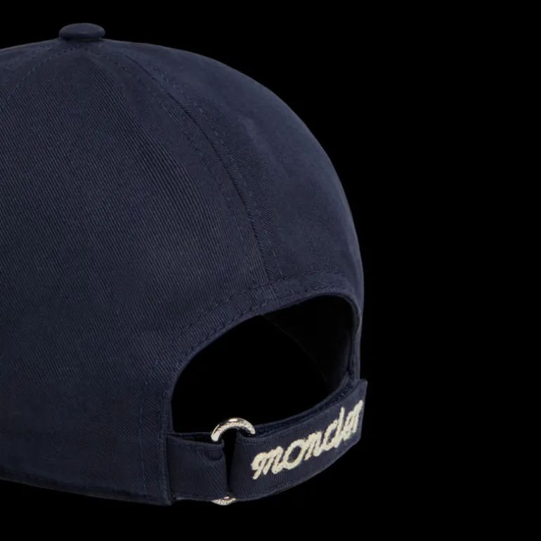 Casquette Moncler x Mercedes-Benz By NIGO gabardine coton bleu marine