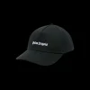 casquette PALM ANGELS  coton sergé noir broderie logo blanc
