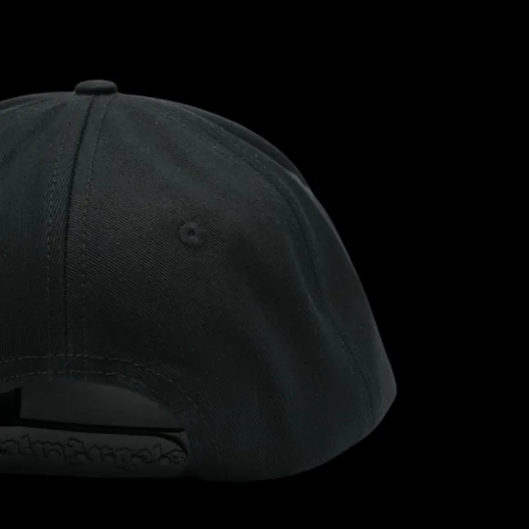 casquette PALM ANGELS coton sergé noir broderie logo blanc