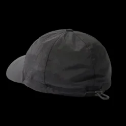 Casquette STONE ISLAND 6 panneaux nylon métal noir logo cordon serrage