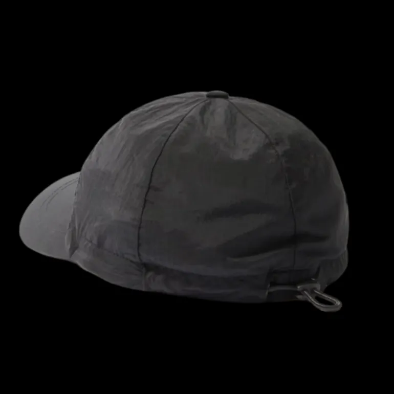 Casquette STONE ISLAND 6 panneaux nylon métal noir logo cordon serrage