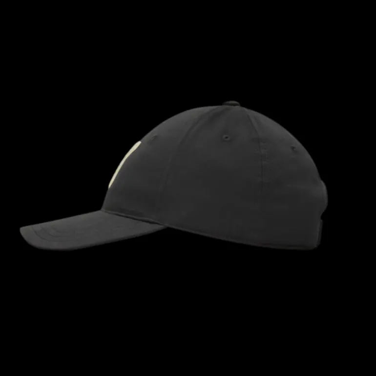 Casquette universitaire SAINT LAURENT coton noir patch Y beige