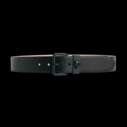 Ceinture ALEXANDER MCQUEEN cuir noir boucle métal noir tête de mort