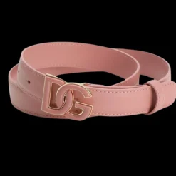 Ceinture DOLCE & GABBANA cuir rose logo DG rose