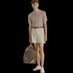 Ceinture  FENDI toile FF marron passant boucle F en T