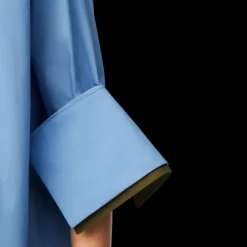 Chemise à revers LOEWE popeline coton bleu broderie anagramme