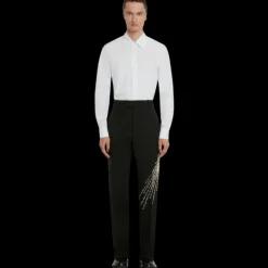 Chemise ALEXANDER MCQUEEN manche longue popeline coton blanc