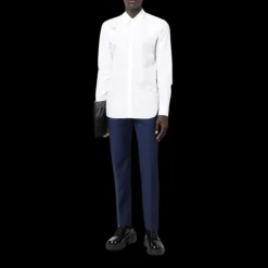 Chemise ALEXANDER MCQUEEN Harness coton blanc bride épaule